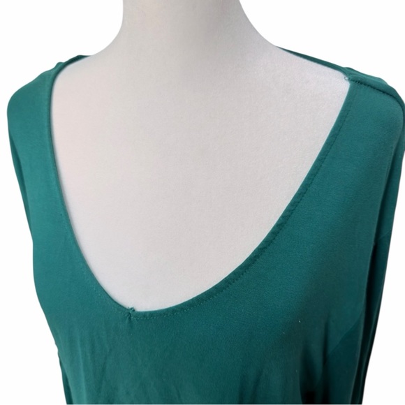 Boutique | Teal Long Sleeve V-Neck Dress – Size 3X - Picture 7 of 9